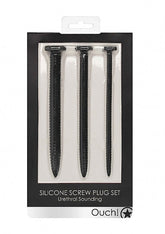 Ouch! Silicone Screw Plug Set - - Penis Plugs